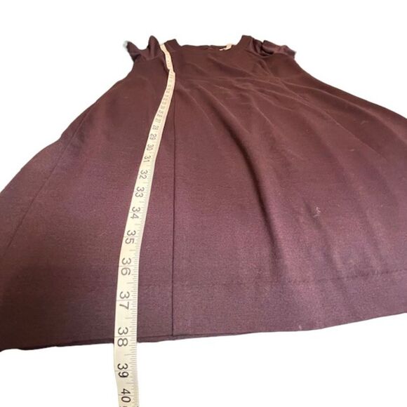 Banana Republic Deep Purple Dress Rayon Nylon Spandex Back Zip 14 - Picture 9 of 11